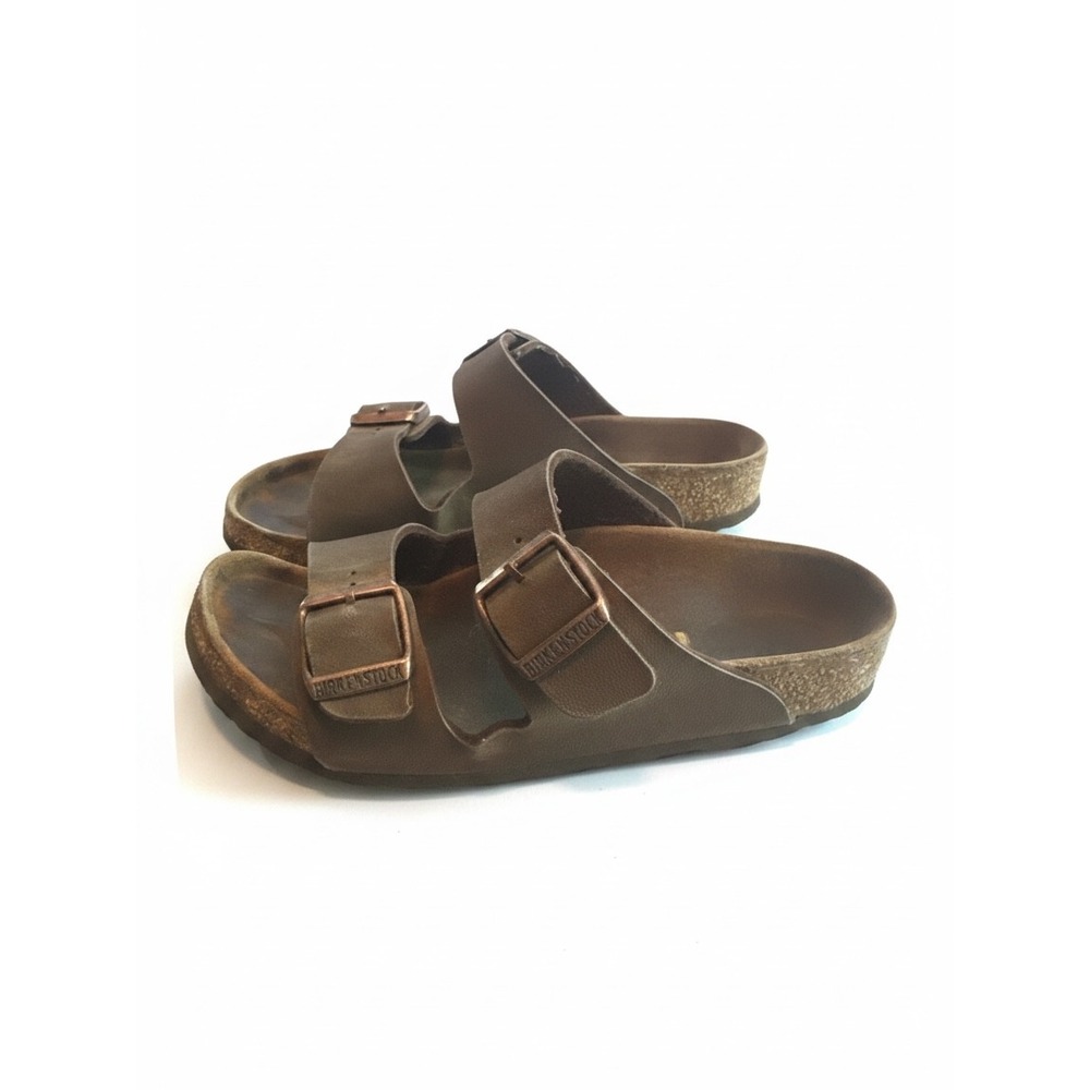 Birkenstock Arizona Sandals 31 Brown Double Strap Slides Gorpcore